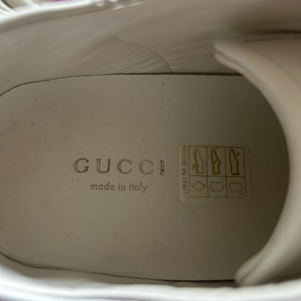 - Gucci Ace leather lace up sneakers star & bee embroidered details size… - Picture 7 of 7